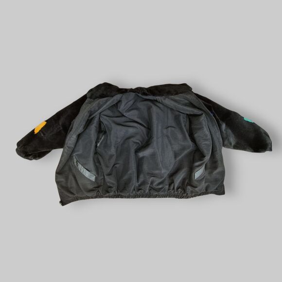 Black/Multicolor Reversible Rabbit Jacket -XL - Picture 8 of 11